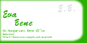 eva bene business card